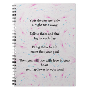 Cuaderno Portátil fotográfico espiral con poema inspirador