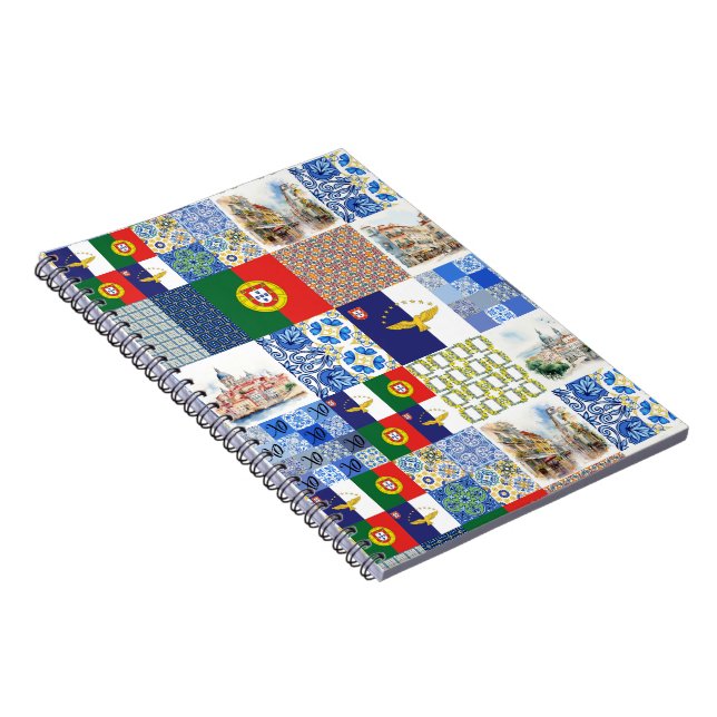 Cuaderno Portátil fotográfico espiral de la bandera de Port (Lado Derecho)