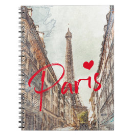 Cuaderno Portátil fotográfico espiral de París