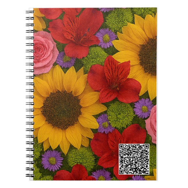 Cuaderno Portátil fotográfico espiral de Rosa de girasol (Frente)