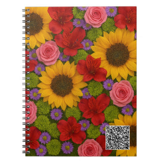 Cuaderno Portátil fotográfico espiral de Rosa de girasol