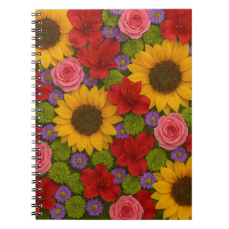 Cuaderno Portátil fotográfico espiral de Rosa de girasol