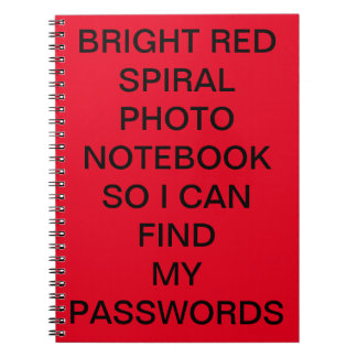 Cuaderno Portátil fotográfico espiral en RED