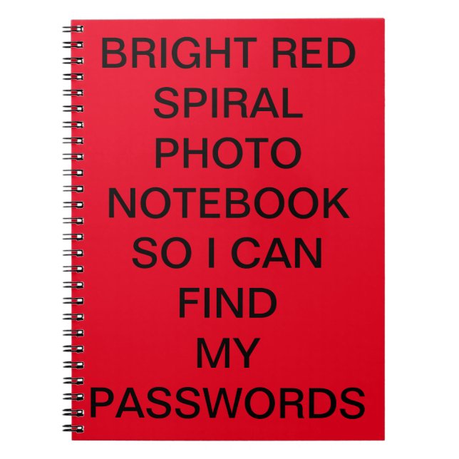 Cuaderno Portátil fotográfico espiral en RED (Frente)