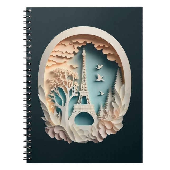 Cuaderno Portátil fotográfico espiral estilo Paris Faux Pap (Frente)