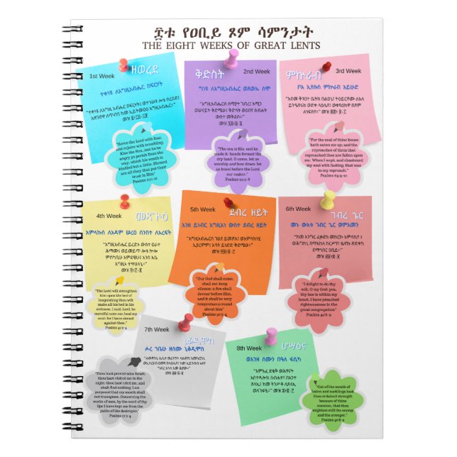 Cuaderno Portátil fotográfico espiral - Las ocho semanas de (Frente)