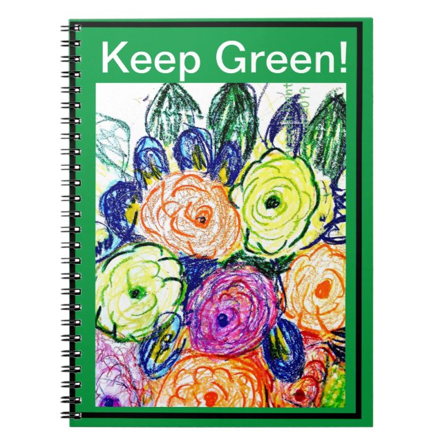 Cuaderno Portátil fotográfico Mantener verde (Frente)