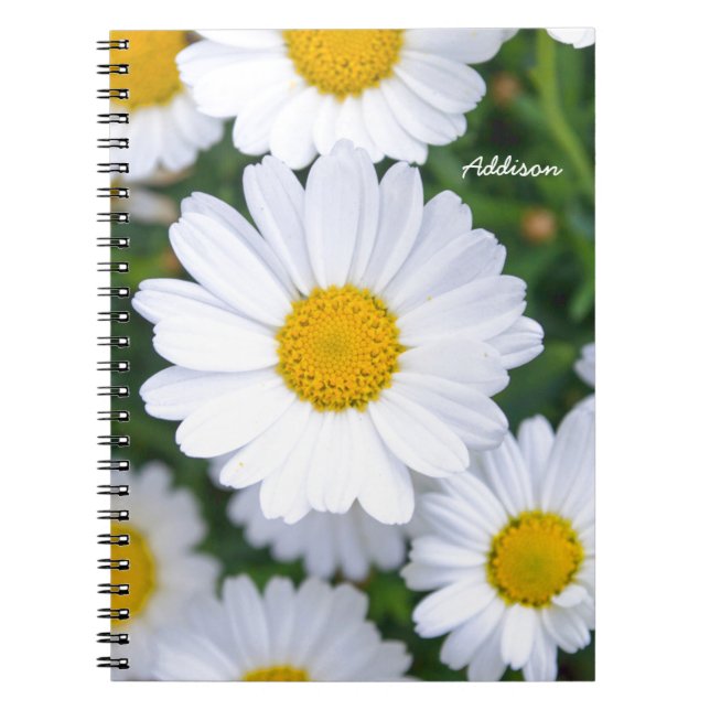Cuaderno Portátil fotográfico personalizado con daisy (Frente)