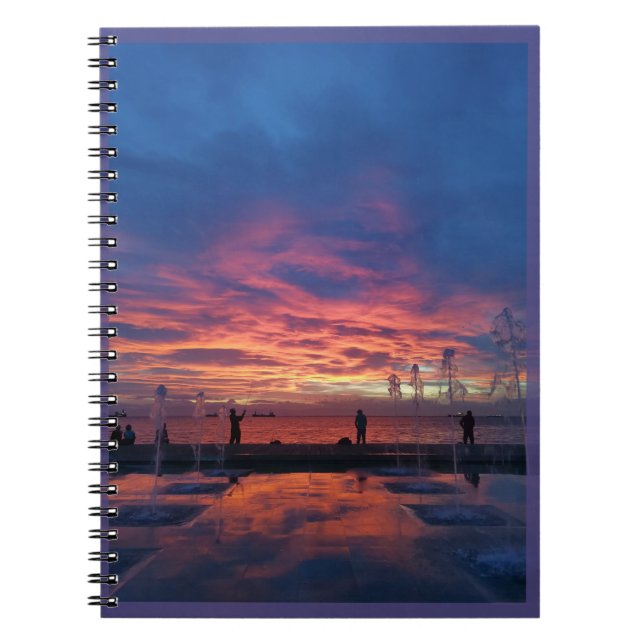 Cuaderno Portátil fotográfico "Sunset in the port" (Frente)