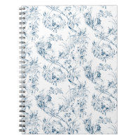 Portátil francés vintage floral Fantasy Toile-Blac