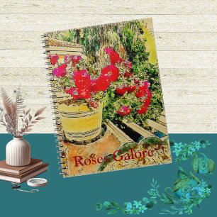 Cuaderno Portátil Galore Watercolor Photo Gardener para ros
