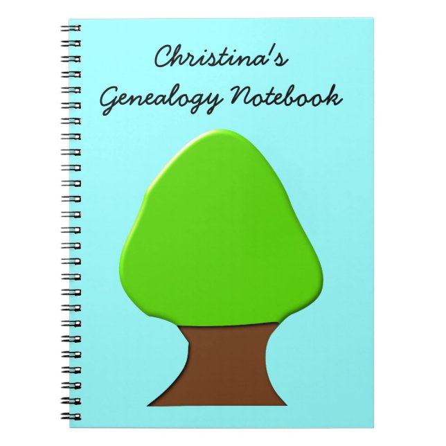 Cuaderno Portátil genealógico de Personalizable de árbol (Frente)