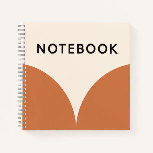 Cuaderno Portátil geométrico Naranja retro