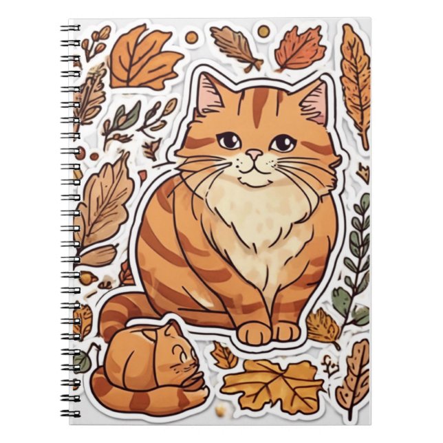Cuaderno Portátil Ginger Cat (Frente)