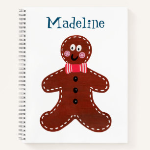 Cuaderno Portátil Gingerbread para Navidades personalizados
