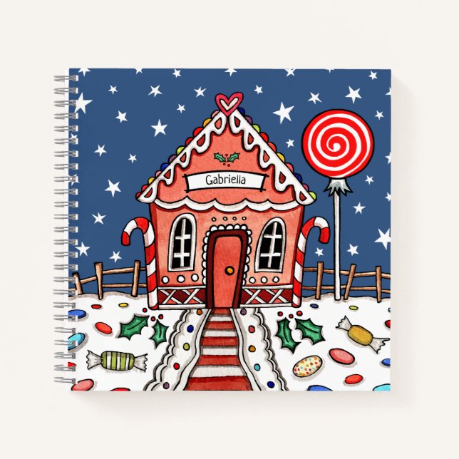 Cuaderno Portátil Gingerbread Personalizado (Anverso)