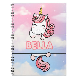 Cuaderno Portátil Girlie personalizado de Bella Unicorn