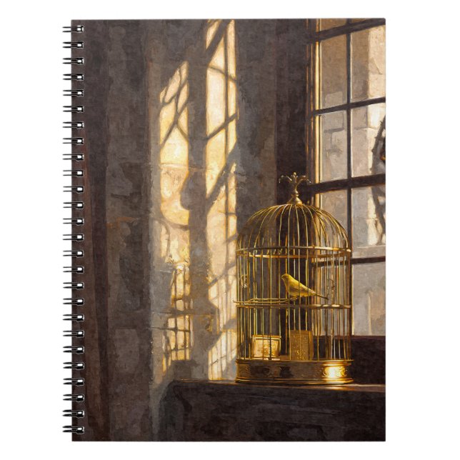 Cuaderno Portátil Golden Birdcage Sunlight (Frente)