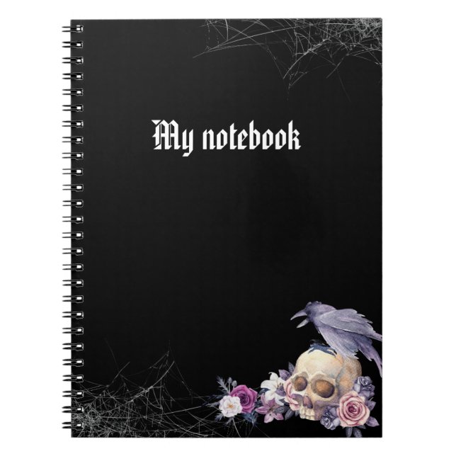 Cuaderno Portátil gótico - Diario estético oscuro (Frente)
