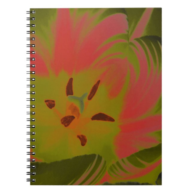 Cuaderno Portátil Gótico Gloomy Red Tulip (Frente)