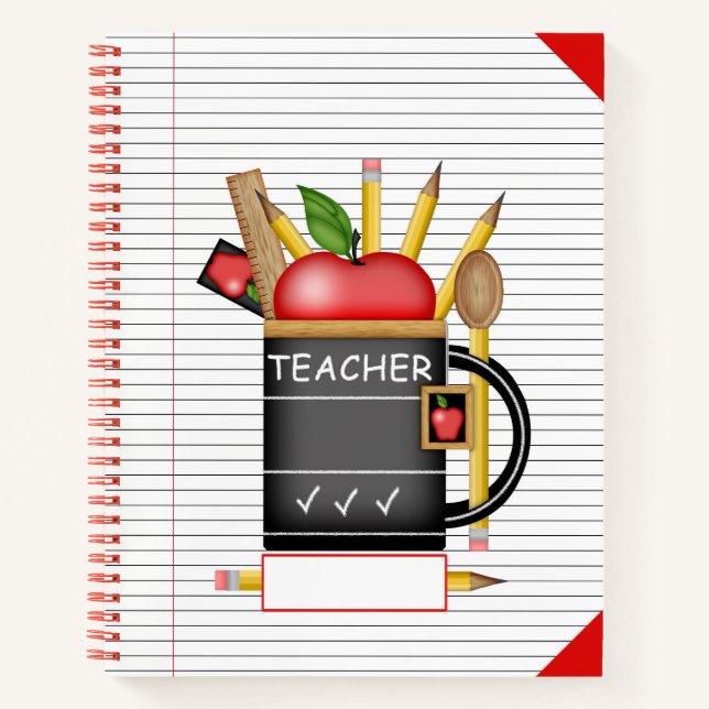 Cuaderno Portátil grande Apple Mug de profesor (Anverso)
