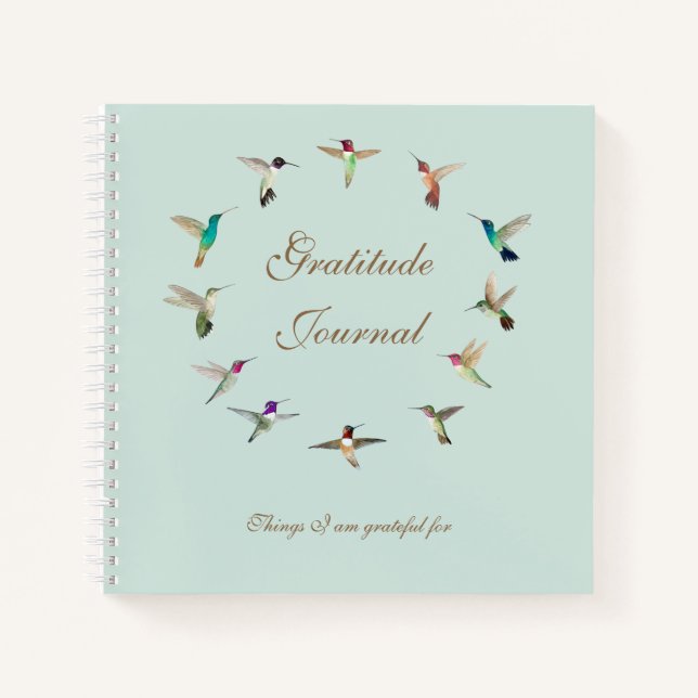 Cuaderno Portátil Gratitude Hummingbirds de California (Anverso)