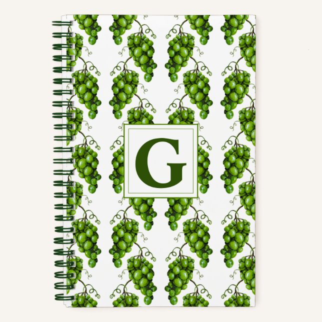 Cuaderno Portátil Green Grapes (Anverso)