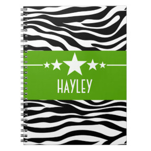 Cuaderno Portátil Green Sassy Star Zebra