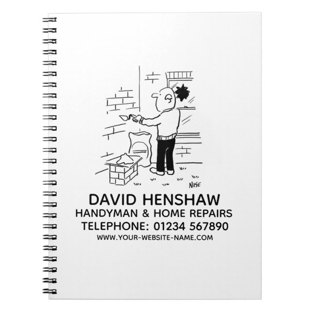 Cuaderno Portátil Handyman y Home Repairs (Frente)