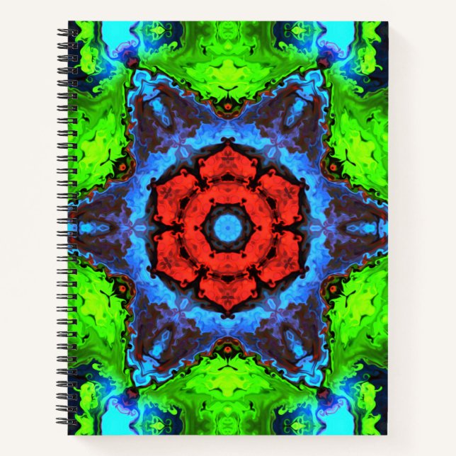 Cuaderno Portátil hippie psicodélico (Anverso)