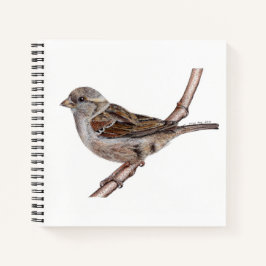 Cuaderno Portátil House Sparrow Bird (Passer Domesticus)