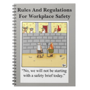 Cuaderno Portátil humorístico de seguridad en el lugar de