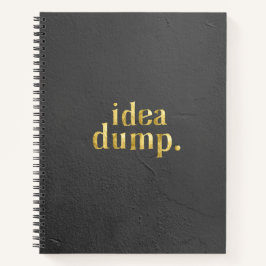 Cuaderno Portátil Idea Dump Black & Gold para creativos