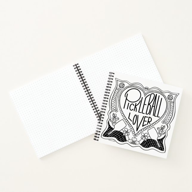 Cuaderno Portátil Ilustrado de Pickleball Lover (Interior)