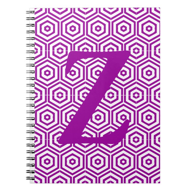 Cuaderno Portátil - Inicial con modelo de hexágono (Frente)