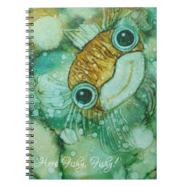 Cuaderno Portátil "Inkblot/Cute Fish Personalize