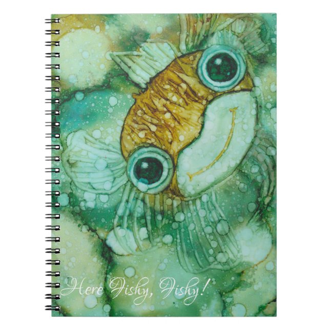 Cuaderno Portátil "Inkblot/Cute Fish Personalize (Frente)