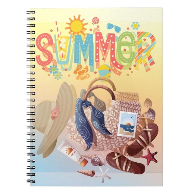 Cuaderno Portátil inspirado en el verano (Frente)