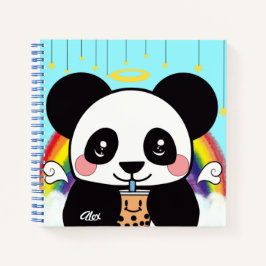 Cuaderno Portátil Kawaii Boba Panda Bear