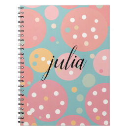 Cuaderno Portátil Kawaii Pastel Polka Dot