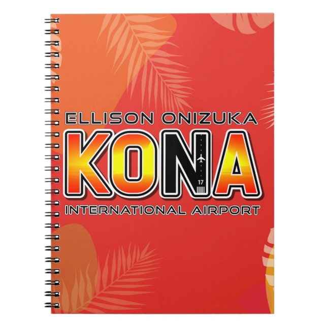 Cuaderno Portátil Kona International Airport Code (KOA) (Frente)