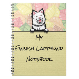 Cuaderno Portátil Lapphund finlandés peeking Cute
