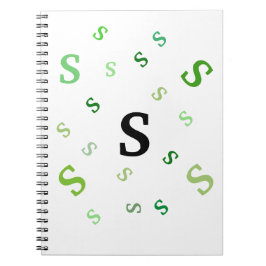 Cuaderno Portátil - Letras verdes tambaleantes