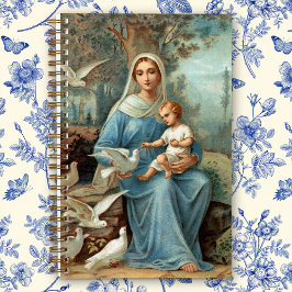 Cuaderno Portátil Madonna azul francés