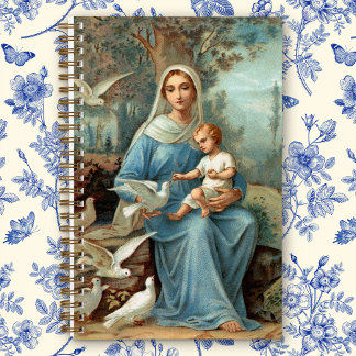 Cuaderno Portátil Madonna azul francés
