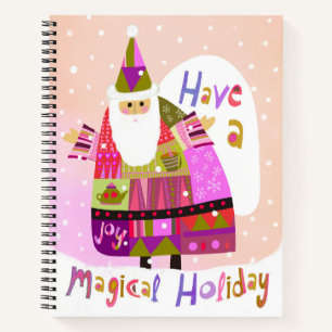 Cuaderno Portátil mágico de esbozo de Santa