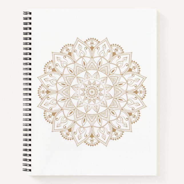 Cuaderno Portátil Mandala, tranquilo, meditativo, estilo bo (Anverso)