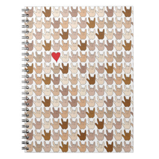 Cuaderno Portátil manos ILY