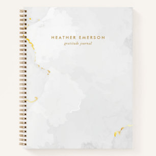 Cuaderno Portátil Marble Gold