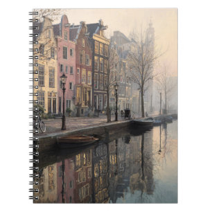 Cuaderno Portátil matutino del Canal de Ámsterdam Pastel